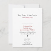 Invitation Soirée élégante cocktail rouge et blanc batik (Dos)