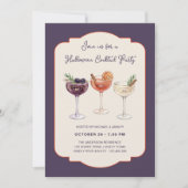 Invitation Soirée élégante de cocktail d'Halloween (Devant)