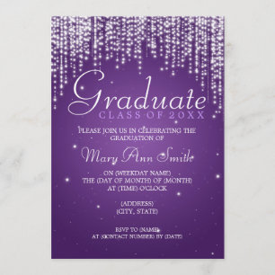 Invitation Soirée élégante de la fête des diplômés, éblouissa