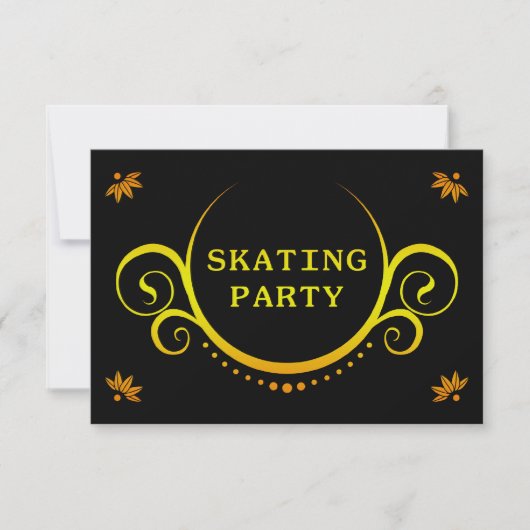 Invitation soirée élégante de patinage (Devant)