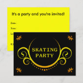 Invitation soirée élégante de patinage (Devant / Derrière)