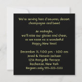 Invitation Soirée élégante du Nouvel An (Dos)