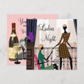 Invitation Soirée élégante entre dames (Devant / Derrière)