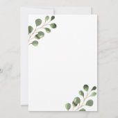 Invitation Soirée Elégante eucalyptus feuilles 21e anniversai (Dos)