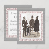 Invitation Soirée élégante pour hommes seulement (Devant / Derrière)