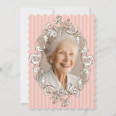 Invitation Soirée élégante rose 100e anniversaire (Dos)