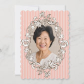 Invitation Soirée élégante rose 60e anniversaire (Dos)