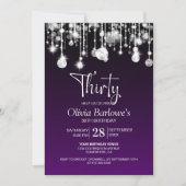 Invitation Soirée élégante violette 30e anniversaire (Devant)
