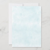 Invitation Soirée Eléphant Bébé Cute - Baby shower Bleu (Dos)