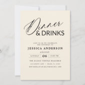 Invitation Soirée en ivoire à la crème neutre formelle élégan (Devant)