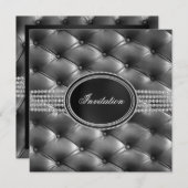 Invitation Soirée en smoking Black Diamond (Devant / Derrière)