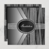 Invitation Soirée en smoking Black Diamond (Devant / Derrière)