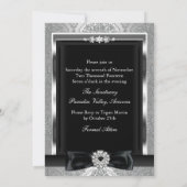 Invitation Soirée en smoking corporatif Damask & Bow (Dos)