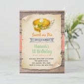 Invitation Soirée en tarte à l'invitation d'anniversaire (Debout devant)