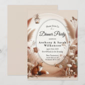 Invitation Soirée Enchanted Autumn Forest Foxes Diner (Devant / Derrière)