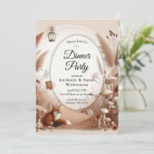 Invitation Soirée Enchanted Autumn Forest Foxes Diner (Debout devant)