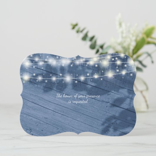 Invitation Soirée Enchantée Fée Lumières Bois Mariage Invitat (Debout devant)