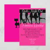 Invitation Soirée entre filles avec le style de Kitty A (Devant / Derrière)