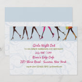 Invitation Soirée entre filles jambes de femmes (Devant / Derrière)