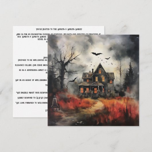 Invitation đ» SoirĂ©e đ„ Esprits & Esprits ! đ„ đ» Halloween (Devant / DerriĂšre)