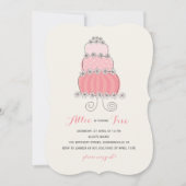 Invitation Soirée Et Whimsical Pink Cake Girl Anniversaire (Devant)