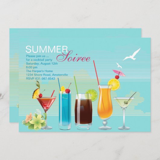 Invitation Soiree été (Devant / Derrière)