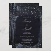 Invitation Soirée étoilée Silver (Devant / Derrière)