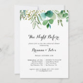 Invitation Soirée Eucalyptus Avant Le Dîner De Répétition (Devant)