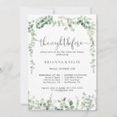 Invitation Soirée Eucalyptus Vert Avant Le Dîner De Répétitio (Devant)
