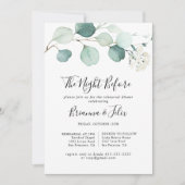 Invitation Soirée Eucalyptus Vert Avant Le Dîner De Répétitio (Devant)