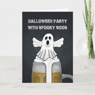 Invitation Soirée fantôme Halloween effrayante