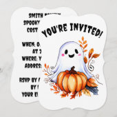 Invitation Soirée faste d'Halloween (Devant / Derrière)
