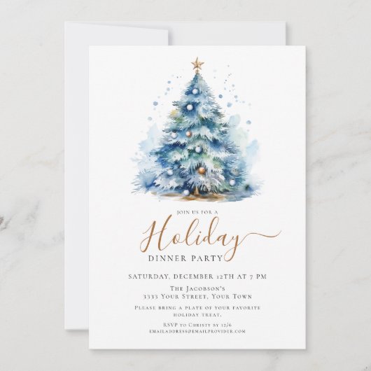 Invitation Soirée Festive Élégante (Devant)