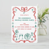 Invitation Soirée Festive Élégante (Debout devant)