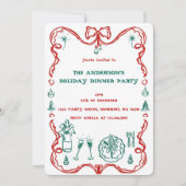 Invitation Soirée Festive Élégante (Devant)