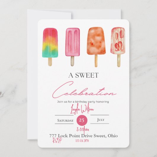 Invitation Soirée fête anniversaire (Devant)