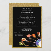 Invitation Soirée Fiançailles moderne (5x7) (Devant / Derrière)