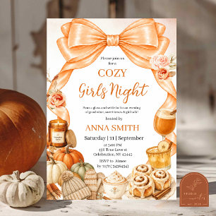 Invitation Soirée Filles Arc Orange Automne