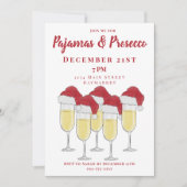 Invitation Soirée Filles de Noël Pyjamas & Prosecco (Devant)