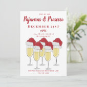 Invitation Soirée Filles de Noël Pyjamas & Prosecco (Debout devant)