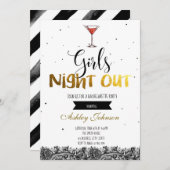 Invitation soirée filles dehors bachelorette (Devant / Derrière)