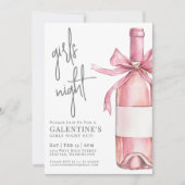 Invitation Soirée Filles Rose Galentine's Day (Devant)