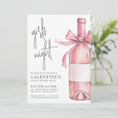 Invitation Soirée Filles Rose Galentine's Day (Debout devant)