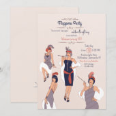 Invitation Soirée Flappers (Devant / Derrière)
