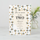 Invitation Soirée Fleur sauvage et Bee Anniversaire de enfant (Debout devant)