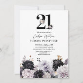 Invitation Soirée florale 21e anniversaire (Devant)