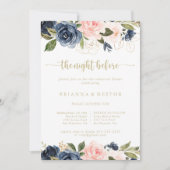 Invitation Soirée Florale D'Or Avant Le Dîner De Répétition (Devant)