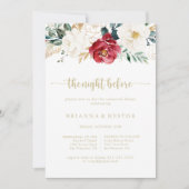 Invitation Soirée Florale D'Or Classique Avant Le Dîner De Ré (Devant)