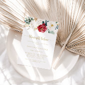 Invitation Soirée Florale D'Or Classique Avant Le Dîner De Ré