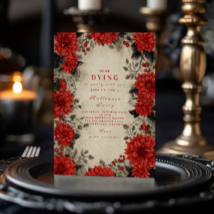 Invitation Soirée florale gothique Crimson